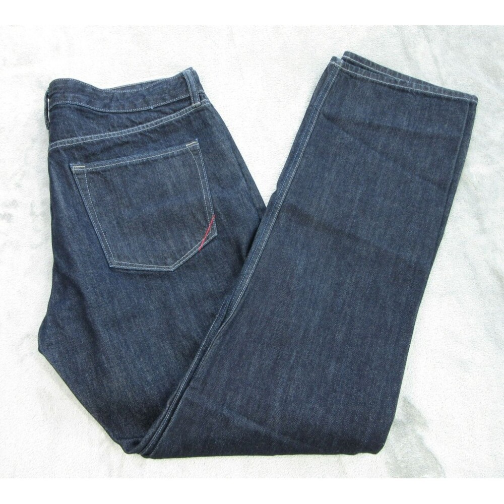 Banana Republic Jeans Men's 35 x 33 (Tag 36x34) Slim Fit Dark Wash Blue 5-Pocket